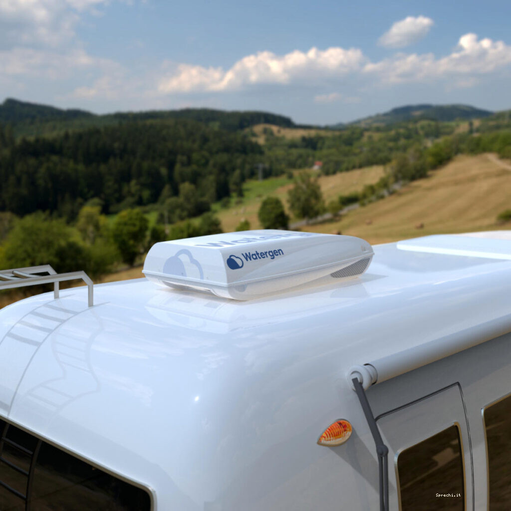 Il sistema Watergen On Board si integra con il sistema idraulico di un veicolo in modo che gli utenti possano accedere all'acqua pulita dal rubinetto del lavandino